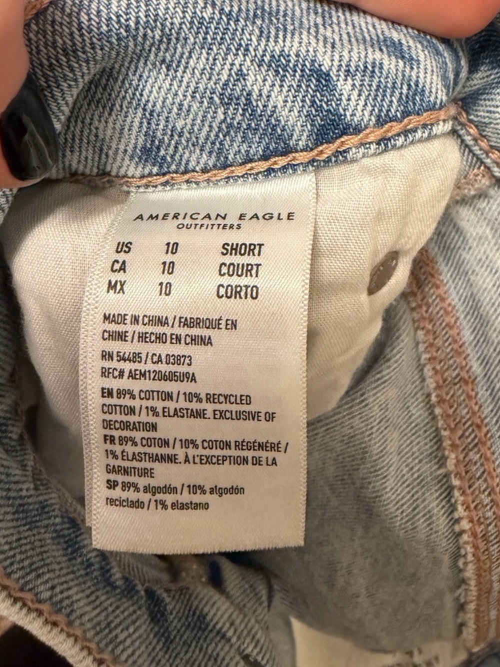 American Eagle Outfitters Light Blue Denim Jeans - Picture 3 of 3